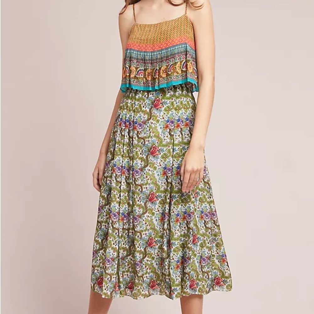 Anthropologie Tanvi Kedia Zavora Beaded Maxi Dress Women's Medium